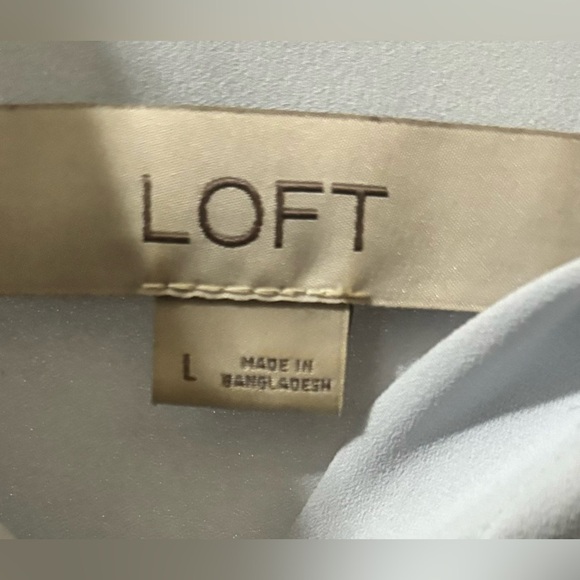 LOFT Light Blue Long Sleeve Soft Minimal Clean Aesthetic Pastel Everyday Style L - Picture 3 of 3